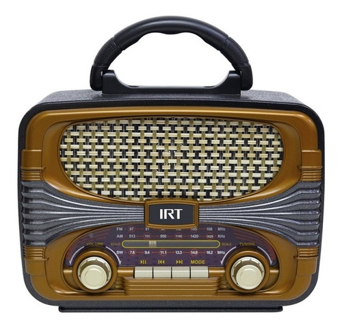 Parlante Retro Irt 03 Bluetooth Recargable Radio Aux Sd