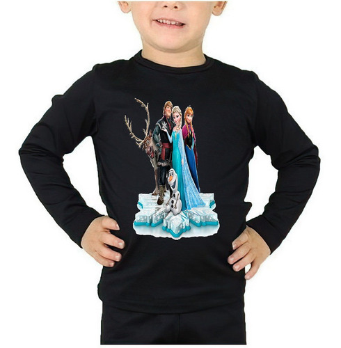 Polera Manga Larga Niña Frozen 2 Moda 2022 100% Algodón