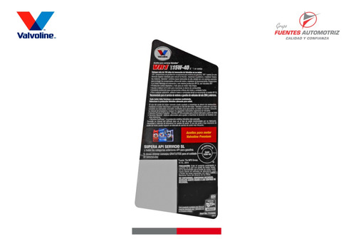 Aceite Motor Valvoline Vr1 Racing 15w40 Api Sl Mineral 946ml