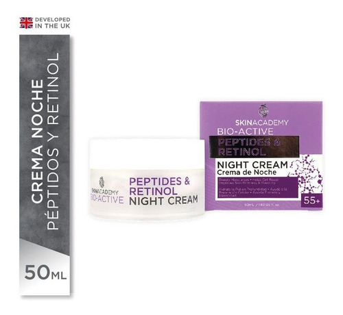 Skin Academy Crema Noche Antiarrugas 55 + Peptides & Retinol Tipo de piel 55