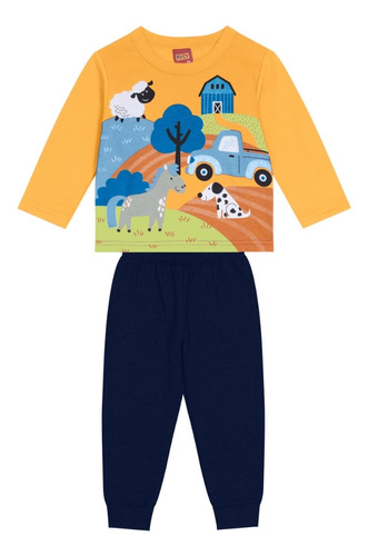 Conjunto Infantil Menino Casaco E Calça Moleton Kyly 1