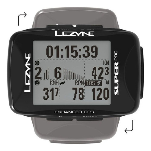 Ciclocomputador Com Gps Lezyne Super Pro Interativo Preto