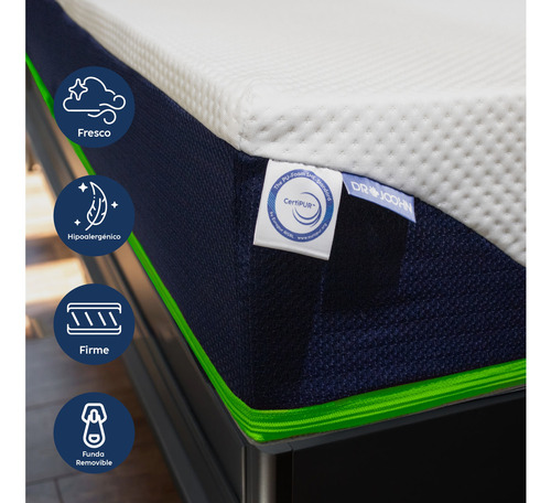 Colchon Matrimonial Espuma Zen Memory Foam Drjoohn 20 Cm
