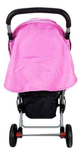Carriola Gemelar Para Bebe Ruedas Con Freno Plegable Reclina Color Rosa Chasis Gris