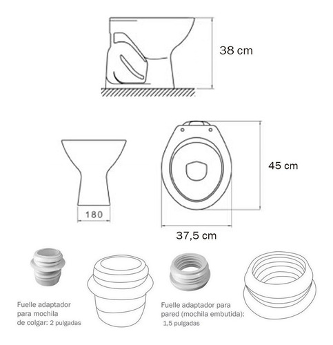 Imagen 6 de 9 de Inodoro Envio Gratis Sanitarios Porcelana Marajo Deca Baño