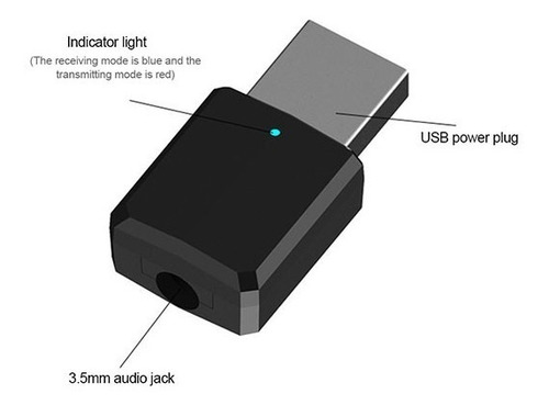 Imagen 2 de 10 de Transmisor Receptor Usb Bluetooth 5.0 Tv - Aux / Rx - Tx