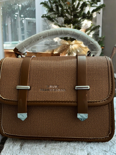 Cartera Mini Bags I-run Marrón Lisa Níquel Marrón
