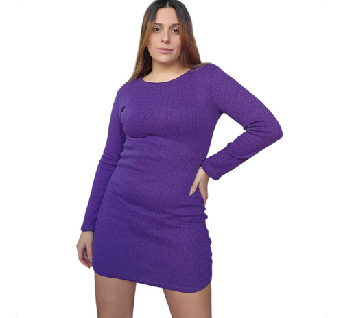 Vestido Morley Lanilla Abrigado,sexy Talle Grande Mc