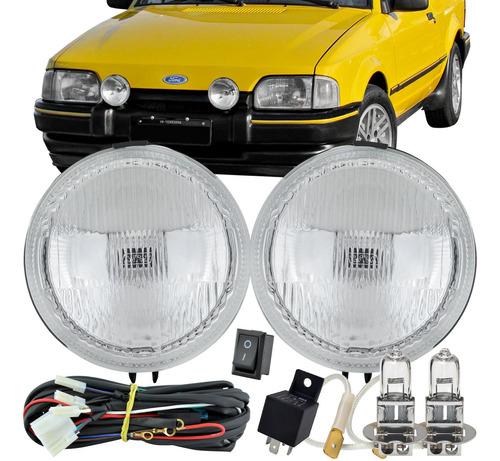 Kit Farol Aux Milha Redondo Escort Xr3 1982 83 84 À 91 1992