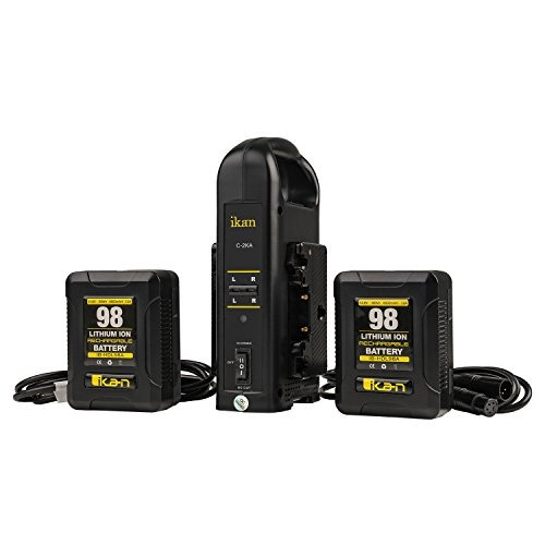 Ikan Dual Charger   2 X 98wh Battery Kit (v Mount)