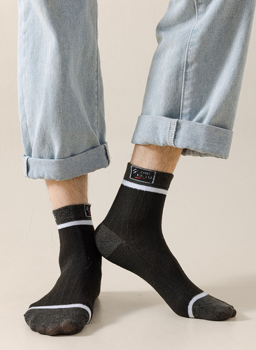 10pcs Calcetines De Algodón Transpirables Para Hombres