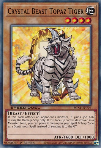 Crystal Beast Topaz Tiger (sgx1-enf06) Yu-gi-oh!