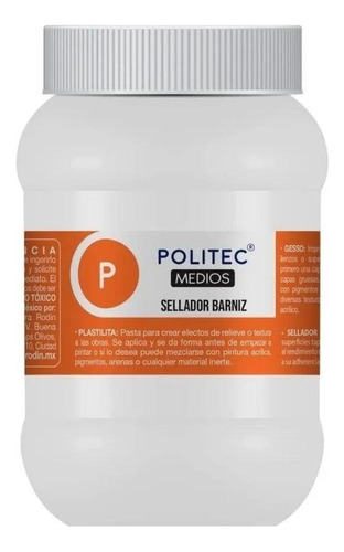 Sellador Barniz Politec 500ml Primer Acrílico Pintura Arte Color Transparente