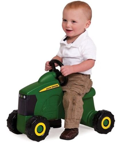 Tomy John Deere Sit-n-scoot Tractor De Juguete, Verde, Talla