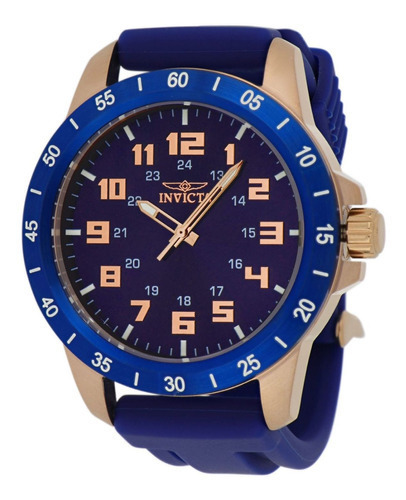 Reloj Invicta 40001 Azul Hombre Color de la correa Oro rosa