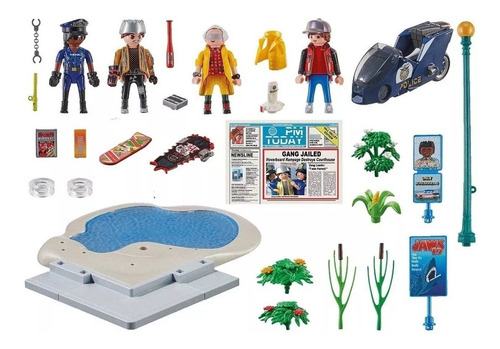 Imagen 2 de 7 de Playmobil 70634 Persecución En Skate Volver Al Futuro