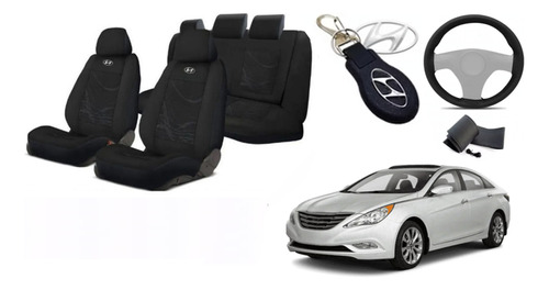 Kit Tecido Hyundai Sonata 10-13 + Volante + Chaveiro