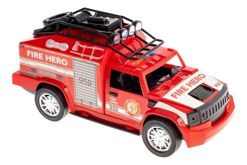 Camion De Bombero Fire Hero Wj950-134 Color Rojo
