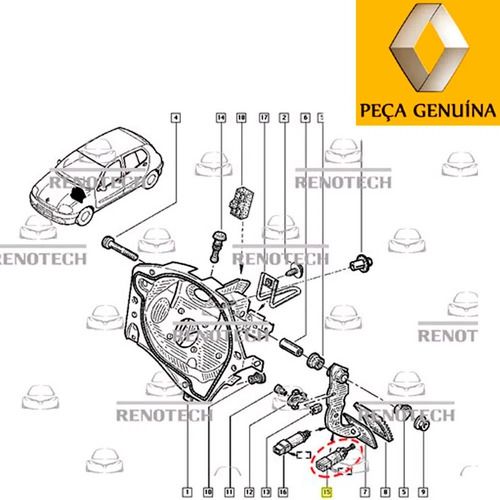 Imagem 4 de 10 de Interruptor Pedal Embreagem Clio Ii 1.6 00 A 16 7700431512