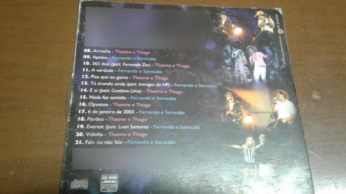 Cd Promo- Fernando & Sorocaba - Thaeme & Thiago - Enviando N (Usado)