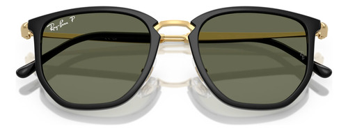 Lentes De Sol Ray-ban Icónicos Polarizados Rb4451 630658 50 Único Negro Verde Oscuro Negro Dorado