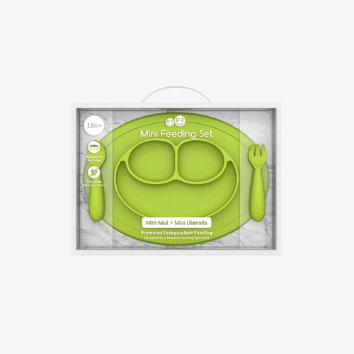 Imagen 3 de 7 de Mini Feeding Ezpz Plato Cuchara Tenedor Silicona Maternelle