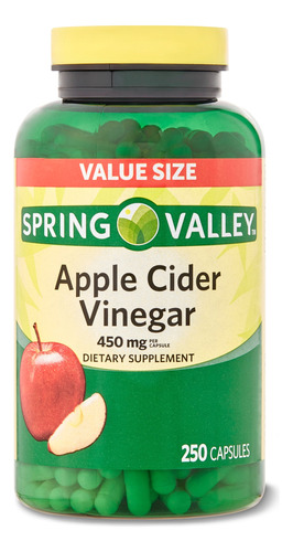 Apple Cider Vinegar 450 Mg, 250 Cápsulas Spring Valley