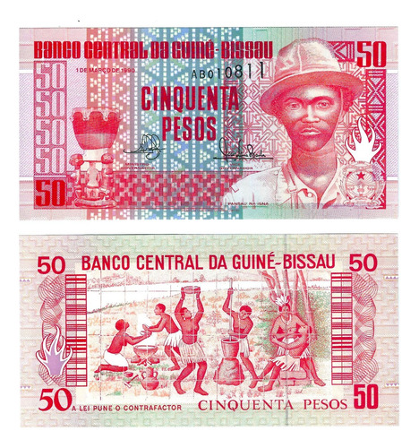 Guinea Bissau - Billete 50 Pesos 1990 - Unc