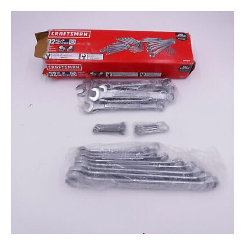 Juego 32 Llaves Combinadas PuLG Y Mm Craftsman Cmmt12080 Color Cromo