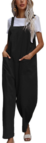 Mono Negro Con Tirantes Largos En Forma De S