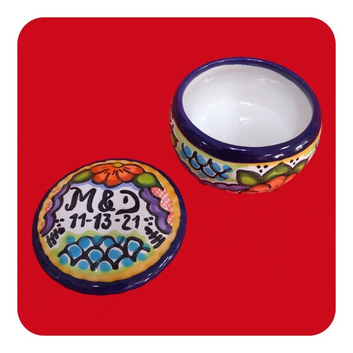 Imagen 5 de 10 de Set 40 Alhajero De Talavera Poblana Color 8cm P/recuerdo Lhj
