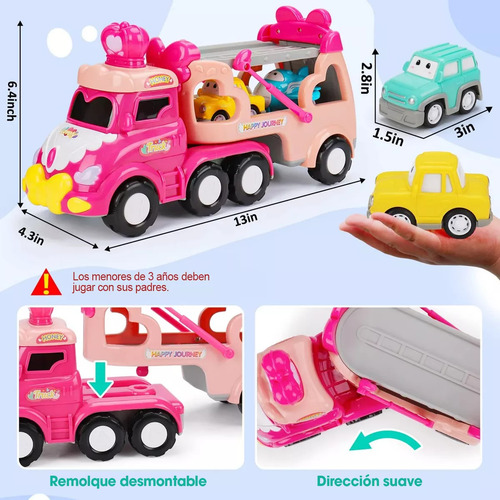 Nuevo Coche De Juguete Para Niños, Música Ligera 5 En 1, Ros