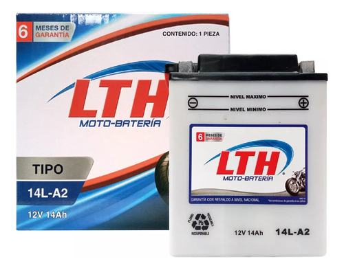 Moto Bateria Lth Kawasaki Kl600-b 600cc 1985-1986 14l-a2