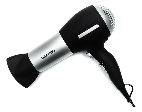 Secador De Pelo Profesional Daewoo 2000w Funcion Frio 2 Vel Color Negro Con Gris