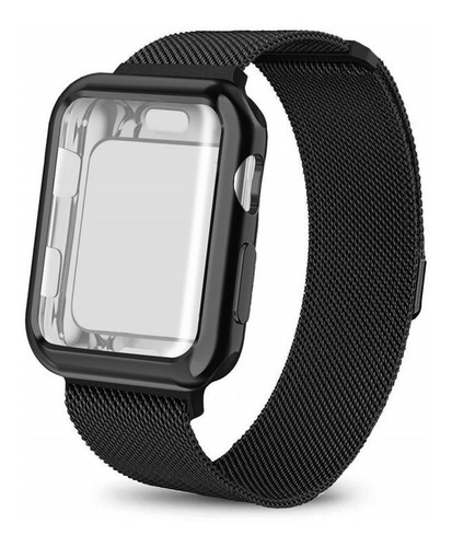 Pulseira Milanese Aço + Capa Premium Compatível Apple Watch