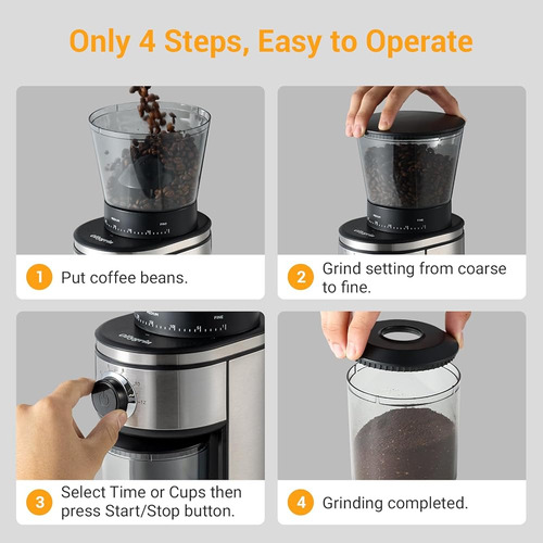 Molinillo De Café Eléctrico Ollygrin 30 Ajustes