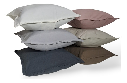 Almohadon Tusor Con Relleno Y Funda Desmontable 40x40 Rosa Viejo Liso