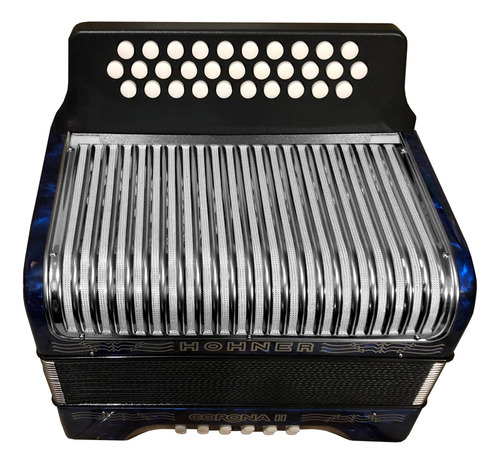 Acordeon Hohner Corona Ii A5624 Botones Sol/do/fa Color Azul