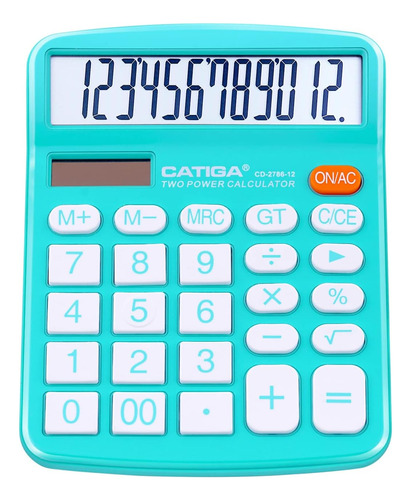 Calculadora De Escritorio Con Pantalla Lcd De 12 Digitos