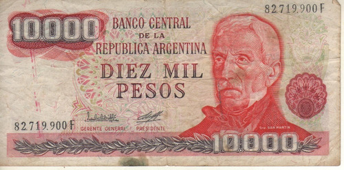 Bottero 2490 - Billete De 10.000 Pesos Ley Año 1979 - Vf