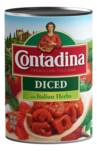 Tomate En Trocitos Con Hierbas Italianas Contadina 411 G