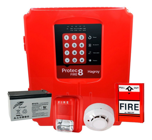 Kit De Alarma Contra Incendio De 8 Zonas Hagroy