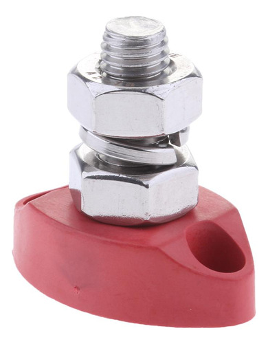 Bloque De Conexiones Poste De Potencia Negro 8mm Rojo