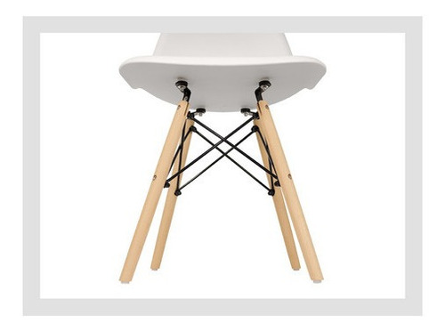 Imagen 4 de 12 de Silla Comedor Plastico Patas De Madera Diseño Eames Dsw