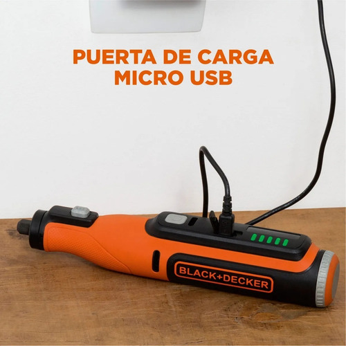Imagen 2 de 7 de Kit De Pulidor Mototool 8v Con 35 Accesorios Black+decker