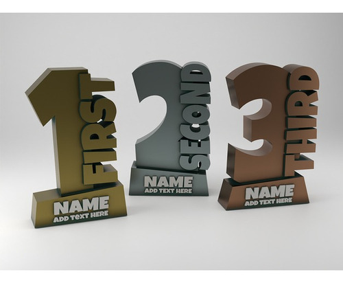 Trofeos Personalizables Para Torneos Impresos En 3d