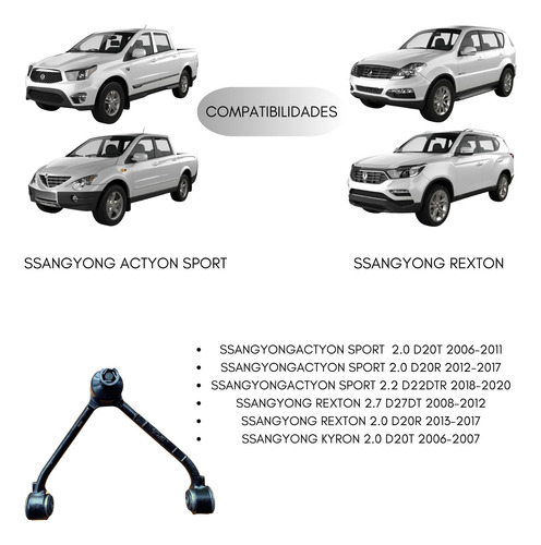 Bandeja Superior Izquierda Para Ssangyong Actyon Sport 06-19