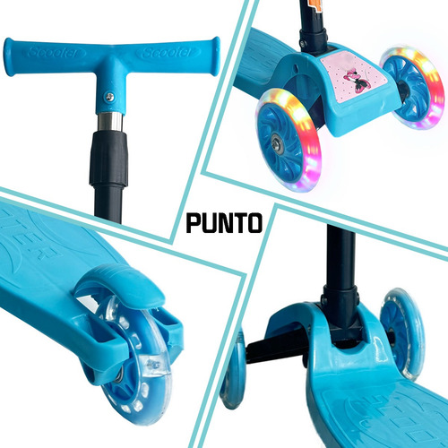 Scooter Patín Del Desmontable Luces Led Para Niña Niño