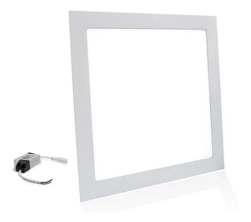 Imagem 1 de 5 de Painel Plafon 25w Led Quadrado Embutir Branco Quente Gesso