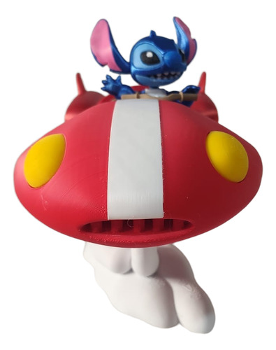 Nave De Stitch De Lilo Y Stitch - Impresion 3d Azul
